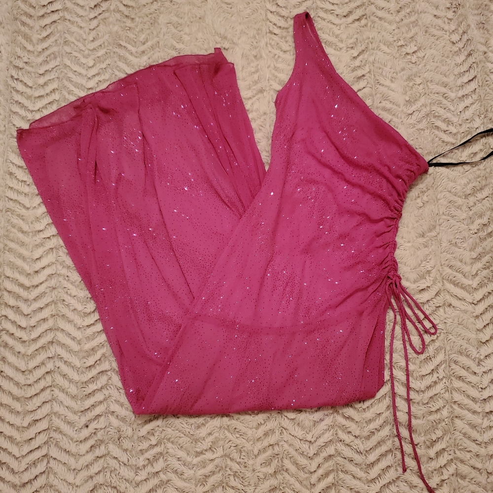 B Smart Pink One Shoulder Dress